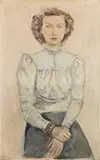 Massimo Campigli, Ritratto di Suzanne Hangrane, 1938, oil on canvas