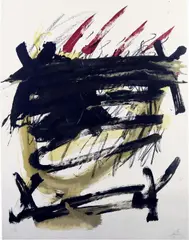 Als Mestres de Catalunya by Antoni Tàpies, 1974, lithograph, offered Jun 2020