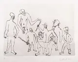 Alexander Calder, Santa Claus, 1974, etching