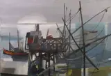 Amedeo Renzini, Il trabucco, 1957, oil on canvas