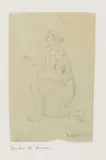 Carlo Carrà, Studio di figura, 1925, pencil on paper