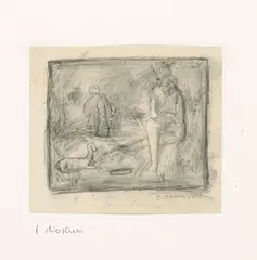I Dioscuri by Carlo Carrà, 1918, pencil on paper, offered Jun 2020