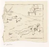Carlo Carrà, Il pastore, 1925, inchiostro and pencil on paper