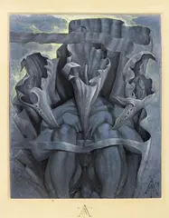 Senza titolo by Agostino Arrivabene, 1998, oil on canvas board, offered Jun 2020