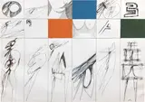 Achille Perilli, Senza titolo, 1965, mixed media on card