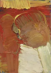 Bengt Lindström, L'Ange déterré, 1961, acrylic and mixed media on paper applicata on canvas