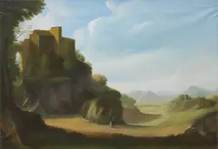 Paesaggio by Ubaldo Bartolini, 1984, oil on canvas, offered Jun 2020