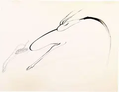 Senza titolo by Mimmo Paladino, 1979, ink and biacca on paper, offered Jun 2020