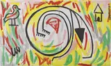 Fathi Hassan, Senza titolo, 1987, acrylic and spago on canvas