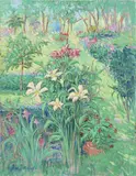 Piero Pastacaldi, Giardino a Castiglioncello, oil on canvas board