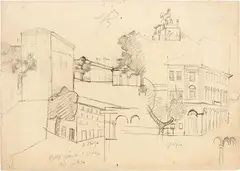 Paesaggio by Fillide Levasti, pencil on paper, offered May 2020