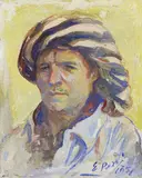 Ennio Pozzi, Autoritratto con turbante