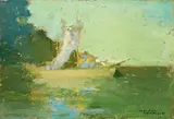 Seve Sospizio, Marina, oil on compensato
