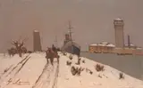 Giovanni Lomi, Il porto sotto la neve
