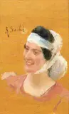 Raffaello Sorbi, Figura, oil on tavoletta