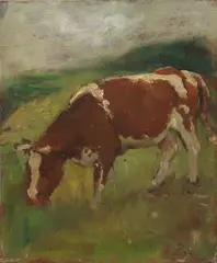 Mucca by Alberto Pisa, oil on panel, offered May 2020