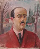 Silvio Pucci, Ritratto d'uomo, oil on canvas board