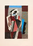 Gino Severini, Arlecchino, 1965, lithograph a colori