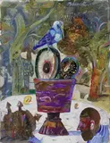 Senza titolo by Antonio Possenti, 1993, oil on canvas board, offered May 2020