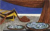 Giuseppe Migneco, Barca sulla spiaggia, oil on canvas