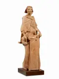 Claudio Nicoli, Sibilla (Donna con gatto), Scultura in terracotta patinata