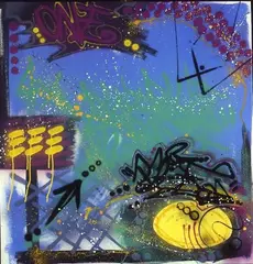 One by Torrick Ablack, 2003, enamel and acrylic on canvas, offered May 2020