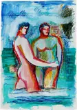 Sandro Chia, Senza titolo, 2007, mixed media on paper