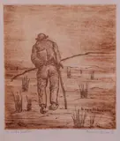Benvenuto Benvenuti, Il vecchio pescatore, etching