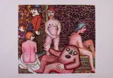 Enrico Baj, Le modelle, 1972, screenprint and lustrini a colori