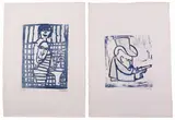 Due grafiche by Mino Maccari, A) Uomo con pistola, offered Mar 2020