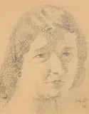 Gianni Vagnetti, Volto, 1942, pencil on paper