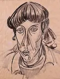 Giuseppe Migneco, Ritratto di Dodi, inchiostro on paper