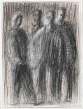 Roberto Barni, Tre disegni, mixed media on paper