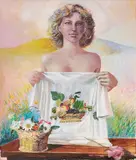 Walter Falconi, Una estate, oil on canvas