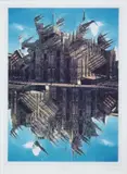 Pol Bury, Due collage a soggetto «Milano», collage on paper