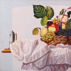 Pausa del tempo by Walter Falconi, acrylic on canvas, offered Mar 2020