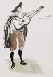 Renato Guttuso, Popolano, watercolour on paper