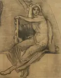 Achille Funi, Studio di decorazione, mixed media on paper applicata on canvas