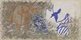 Riccardo Licata, Senza titolo, 1959, mixed media on card applicato on canvas