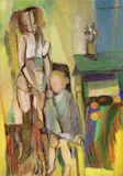 Figure in un interno by Ernesto Treccani, 1946, oil on canvas, offered Dec 2018