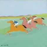 Giuseppe Cesetti, Tre fantini, oil on canvas