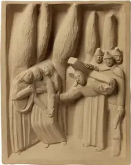 Via Crucis III, l'incontro con le Pie donne by Arturo Martini, 1926, Bassorilievo in terracotta, offered Dec 2018