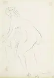 Nudo femminile by Lucio Fontana, 1958, penna a sfera nera on paper, offered Dec 2018