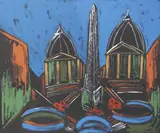 Piazza del Popolo by Tano Festa, acrylic on canvas, offered Dec 2018