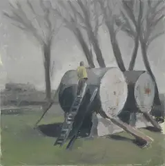 Senza titolo by Radu Comşa, 2007, oil on canvas, offered Dec 2018