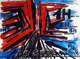 Emblema antagonista by Vinicio Berti, 1971, acrylic on paper, offered Dec 2018