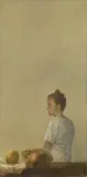 Giorgio Scalco, Ginni il pane la mela, 1982, oil on canvas