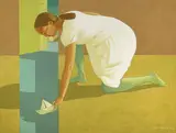 Marco Manzella, L'inizio delle cose, 2000, oil on panel