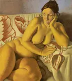 Livio Scarpella, Nudo giallo, 1999, oil on canvas