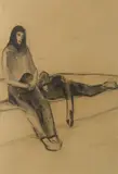 Attesa senza ritorno by Lorenzo Viani, 1915, charcoal on cardboard, offered Dec 2018